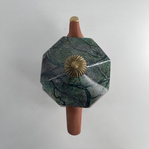 MacKenzie Childs Torquay Coffee Tea Pot Lid Kelp Urchin - Picture 10 of 16